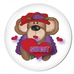 Red HAT Button 508 Valentine
